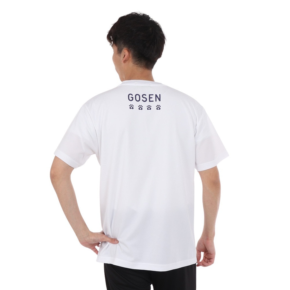 ゴーセン（GOSEN）（メンズ）pochaneco ぽちゃ猫 Tシャツ Lサイズ J24X0230L