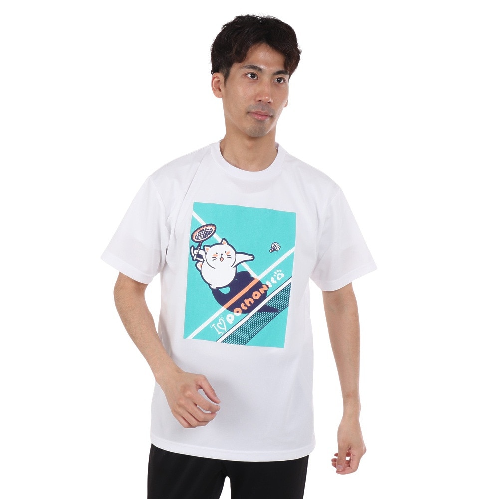 ゴーセン（GOSEN）（メンズ）pochaneco ぽちゃ猫 Tシャツ LLサイズ J24X0230LL