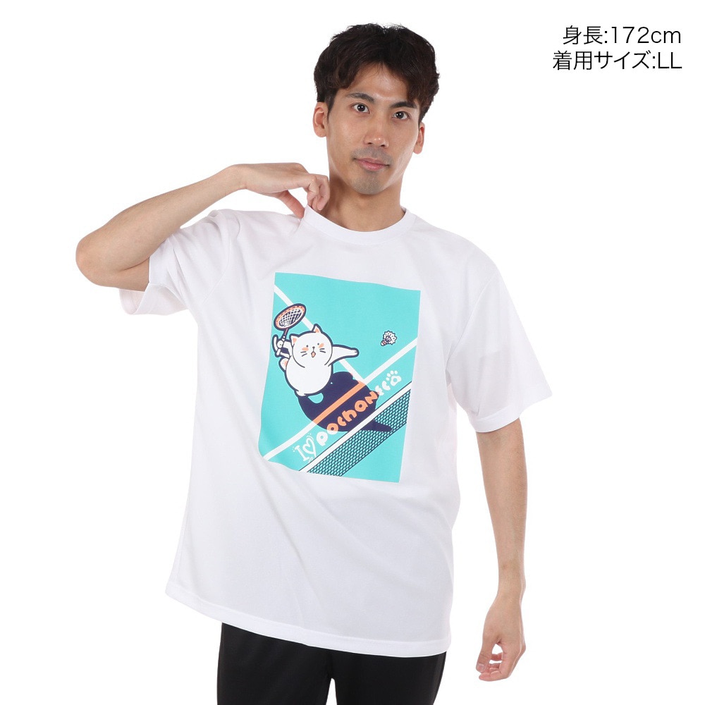 ゴーセン（GOSEN）（メンズ）pochaneco ぽちゃ猫 Tシャツ LLサイズ J24X0230LL