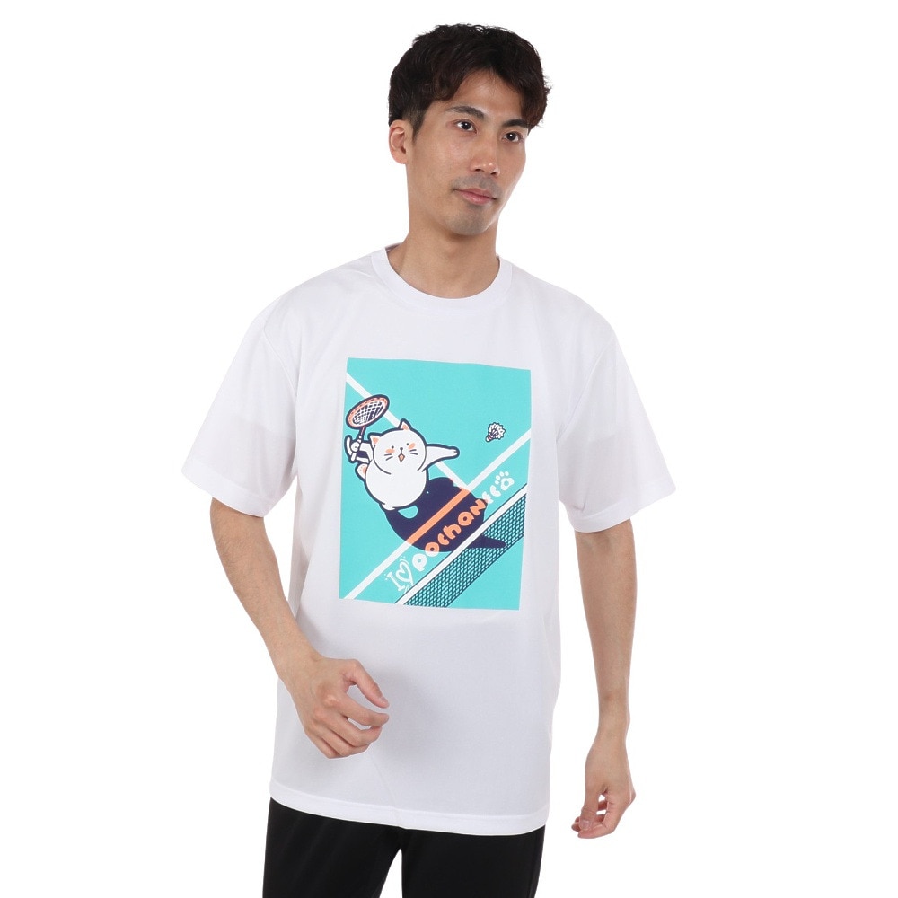 ゴーセン（GOSEN）（メンズ）pochaneco ぽちゃ猫 Tシャツ LLサイズ J24X0230LL
