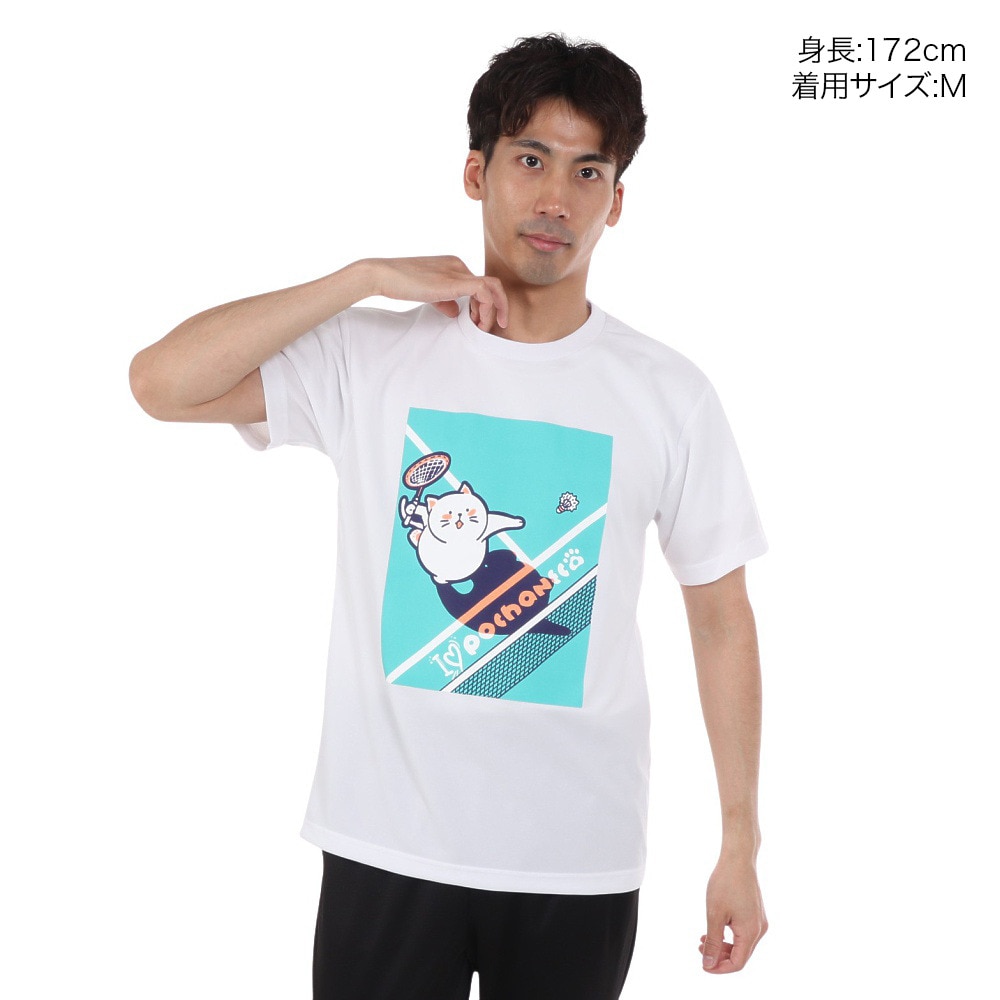 ゴーセン（GOSEN）（メンズ）pochaneco ぽちゃ猫 Tシャツ Mサイズ J24X0230M