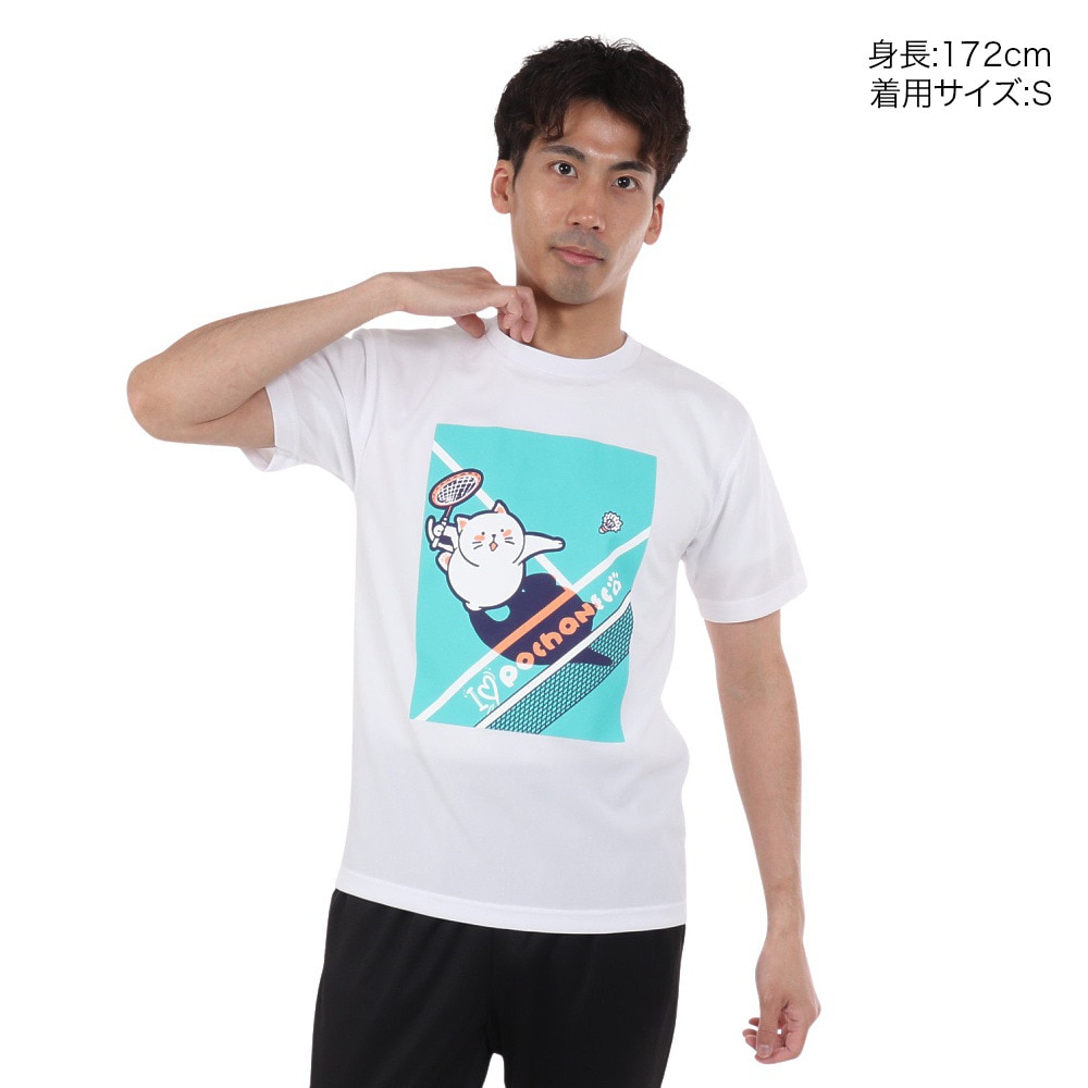 ゴーセン（GOSEN）（メンズ）pochaneco ぽちゃ猫 Tシャツ Sサイズ J24X0230S