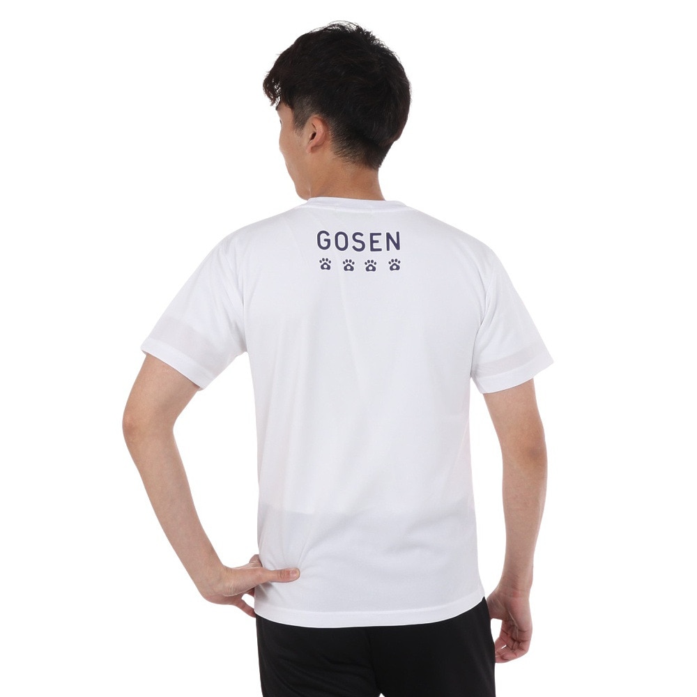 ゴーセン（GOSEN）（メンズ）pochaneco ぽちゃ猫 Tシャツ Sサイズ J24X0230S