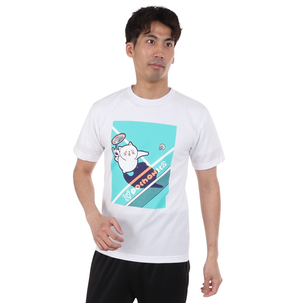 ゴーセン（GOSEN）（メンズ）pochaneco ぽちゃ猫 Tシャツ Sサイズ J24X0230S