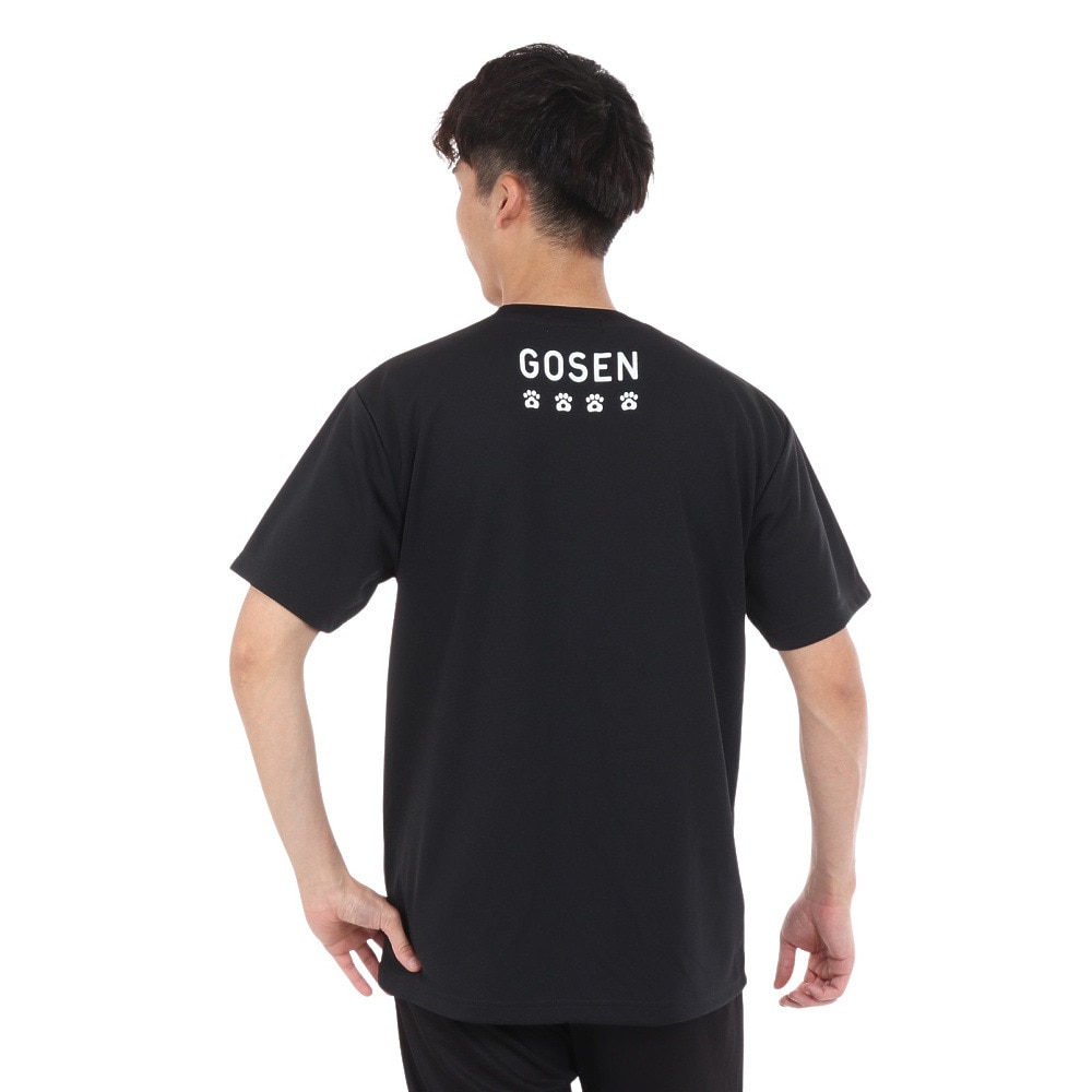 ゴーセン（GOSEN）（メンズ、レディース）pochaneco ぽちゃ猫 半袖Tシャツ Lサイズ J24X0239L