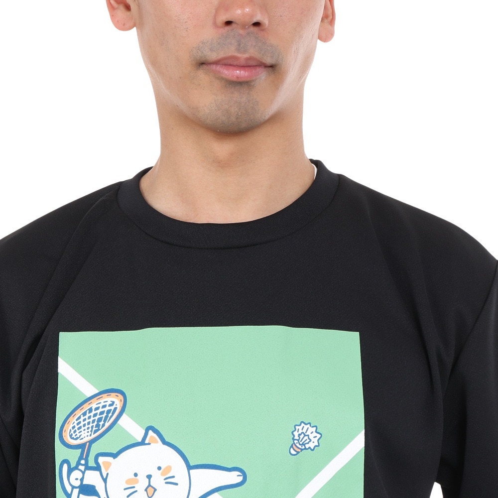 ゴーセン（GOSEN）（メンズ、レディース）pochaneco ぽちゃ猫 半袖Tシャツ Lサイズ J24X0239L