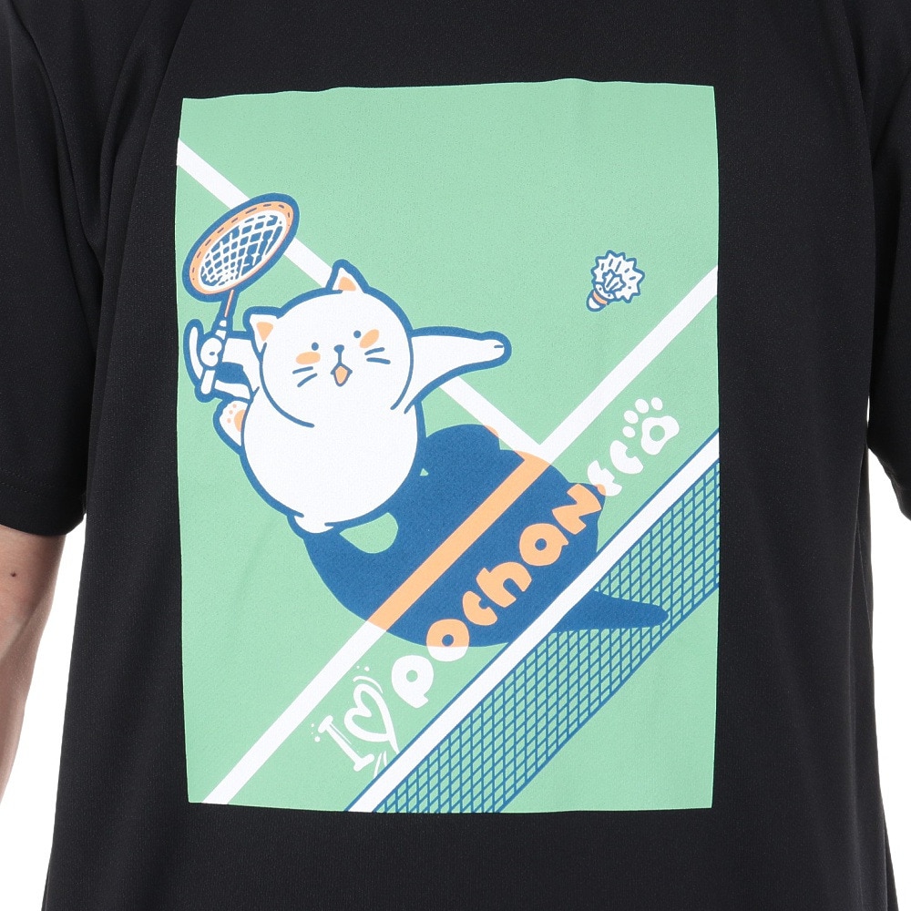 ゴーセン（GOSEN）（メンズ、レディース）pochaneco ぽちゃ猫 半袖Tシャツ Lサイズ J24X0239L