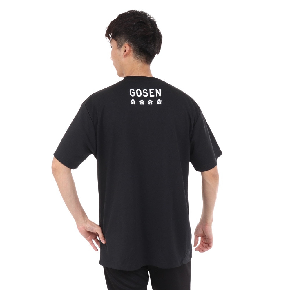 ゴーセン（GOSEN）（メンズ、レディース）pochaneco ぽちゃ猫 半袖Tシャツ LLサイズ J24X0239LL