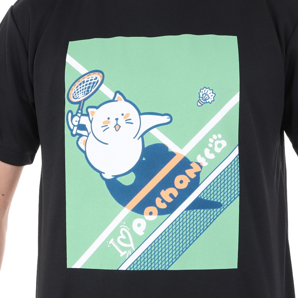 ゴーセン（GOSEN）（メンズ、レディース）pochaneco ぽちゃ猫 半袖Tシャツ Mサイズ J24X0239M