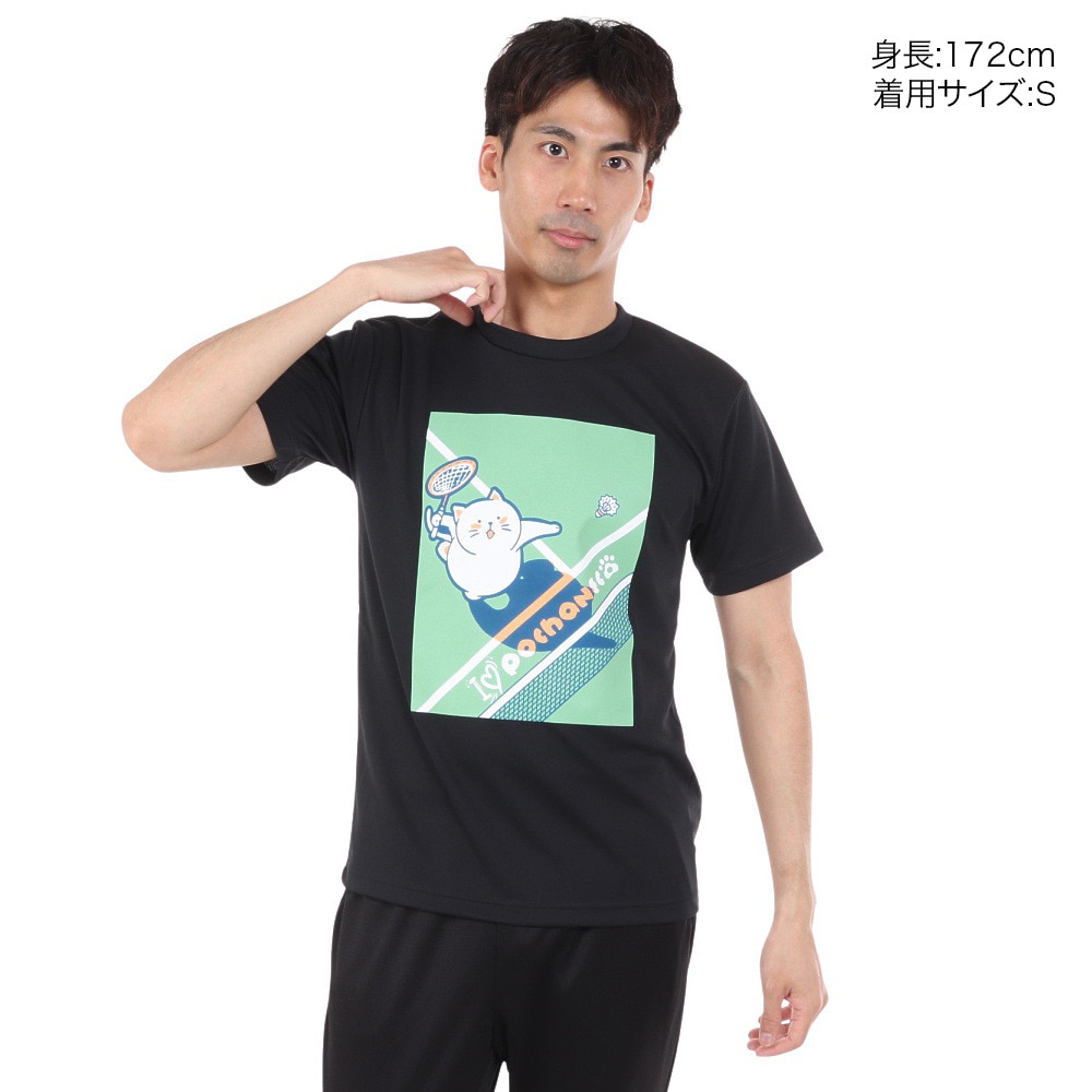 ゴーセン（GOSEN）（メンズ、レディース）pochaneco ぽちゃ猫 半袖Tシャツ Sサイズ J24X0239S