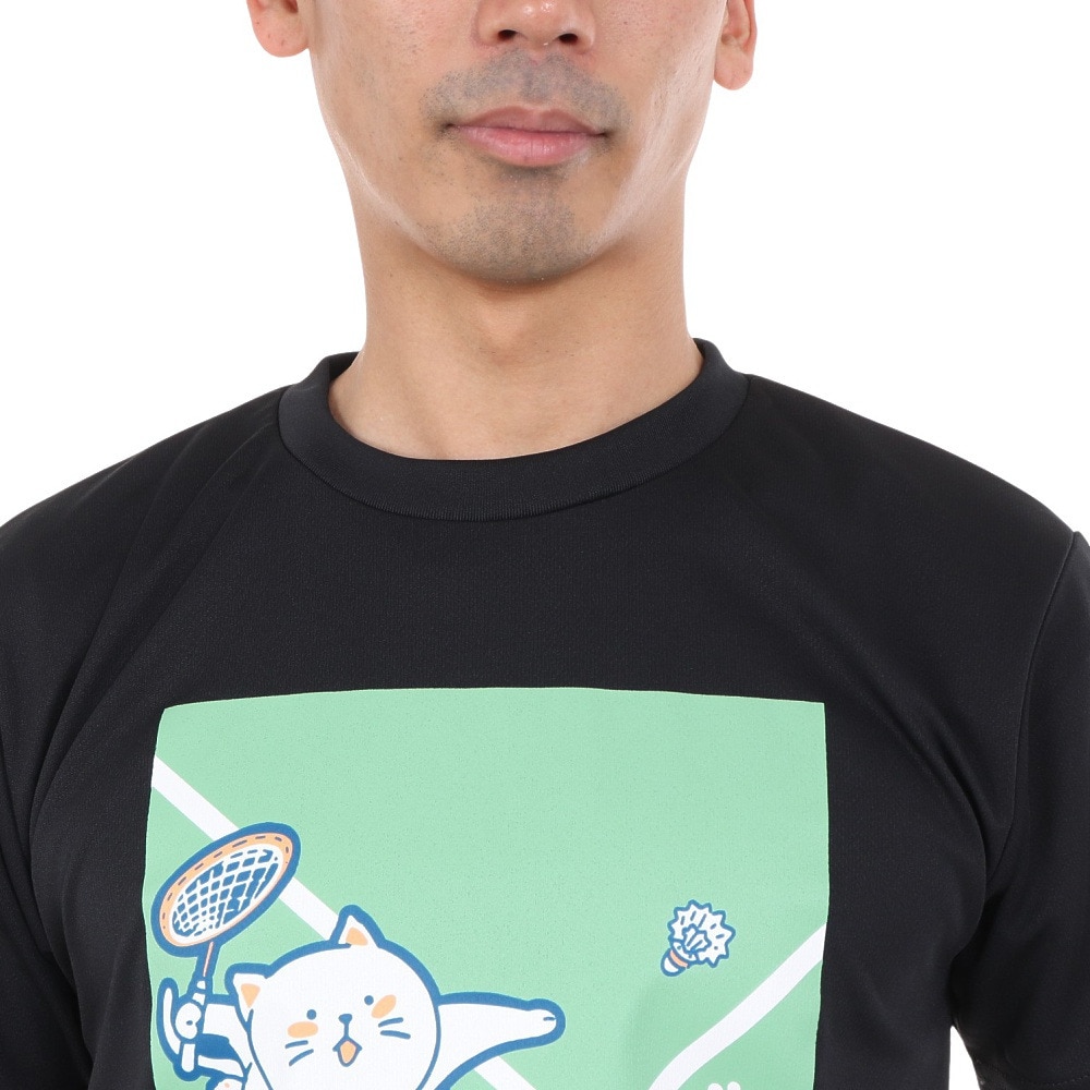 ゴーセン（GOSEN）（メンズ、レディース）pochaneco ぽちゃ猫 半袖Tシャツ Sサイズ J24X0239S