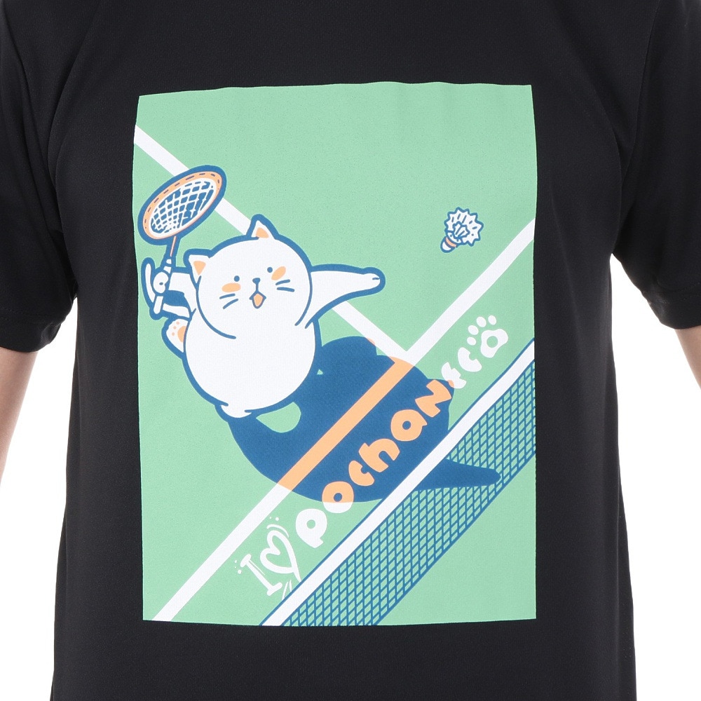 ゴーセン（GOSEN）（メンズ、レディース）pochaneco ぽちゃ猫 半袖Tシャツ Sサイズ J24X0239S