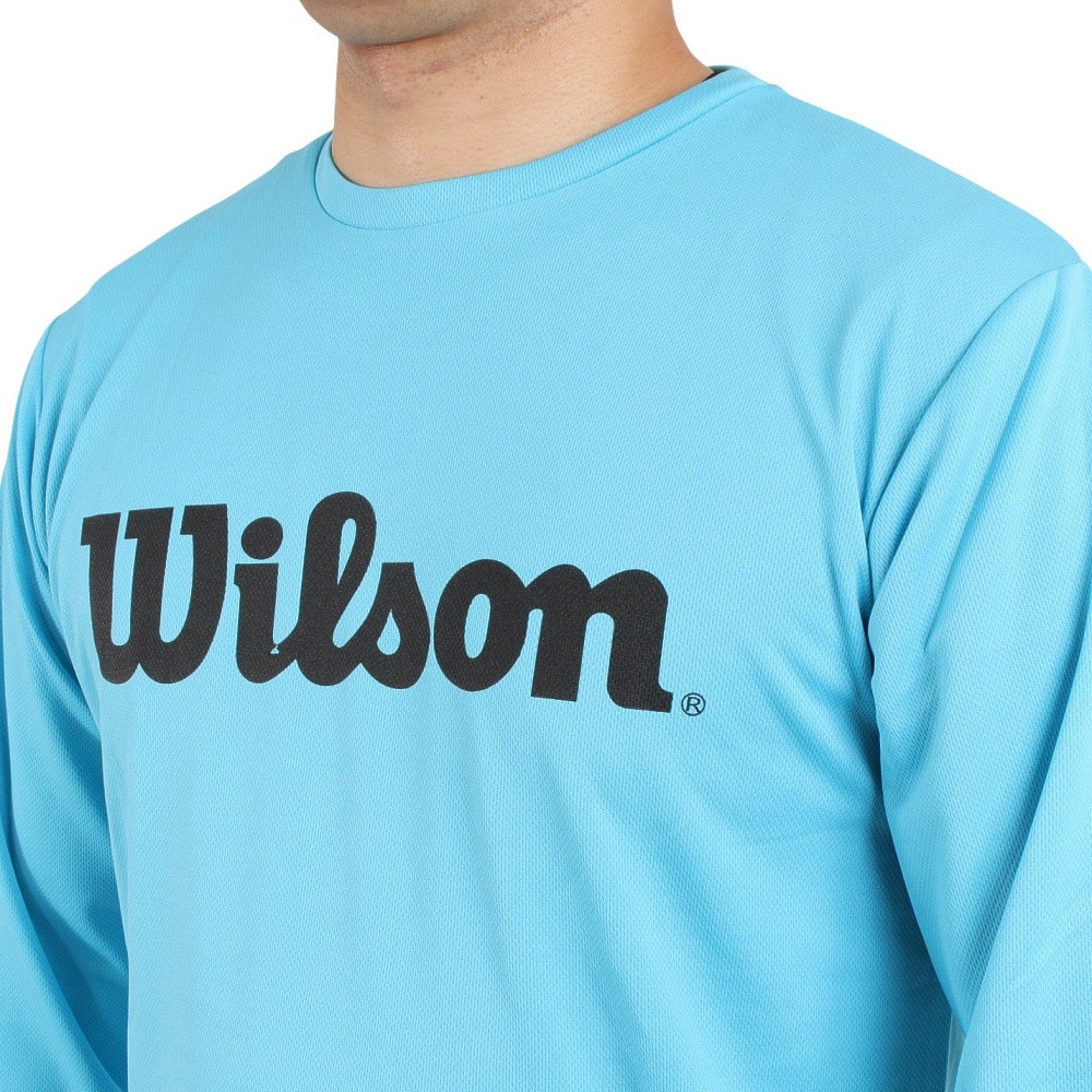 ウイルソン（Wilson）（メンズ）テニスウェア Wilsonスタンダード長袖Tシャツ 紫外線遮蔽率90%以上 UVカット 紫外線対策 吸水速乾 442205-TQ