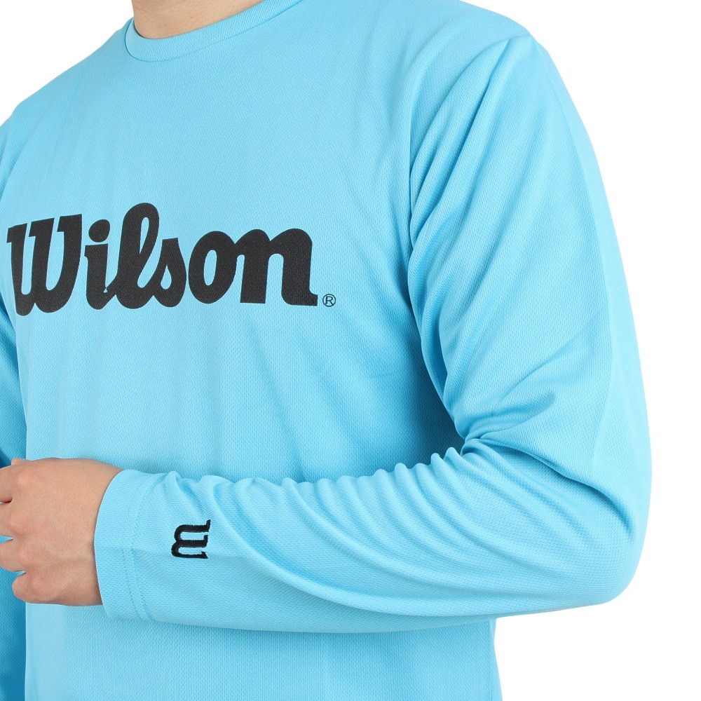 ウイルソン（Wilson）（メンズ）テニスウェア Wilsonスタンダード長袖Tシャツ 紫外線遮蔽率90%以上 UVカット 紫外線対策 吸水速乾 442205-TQ