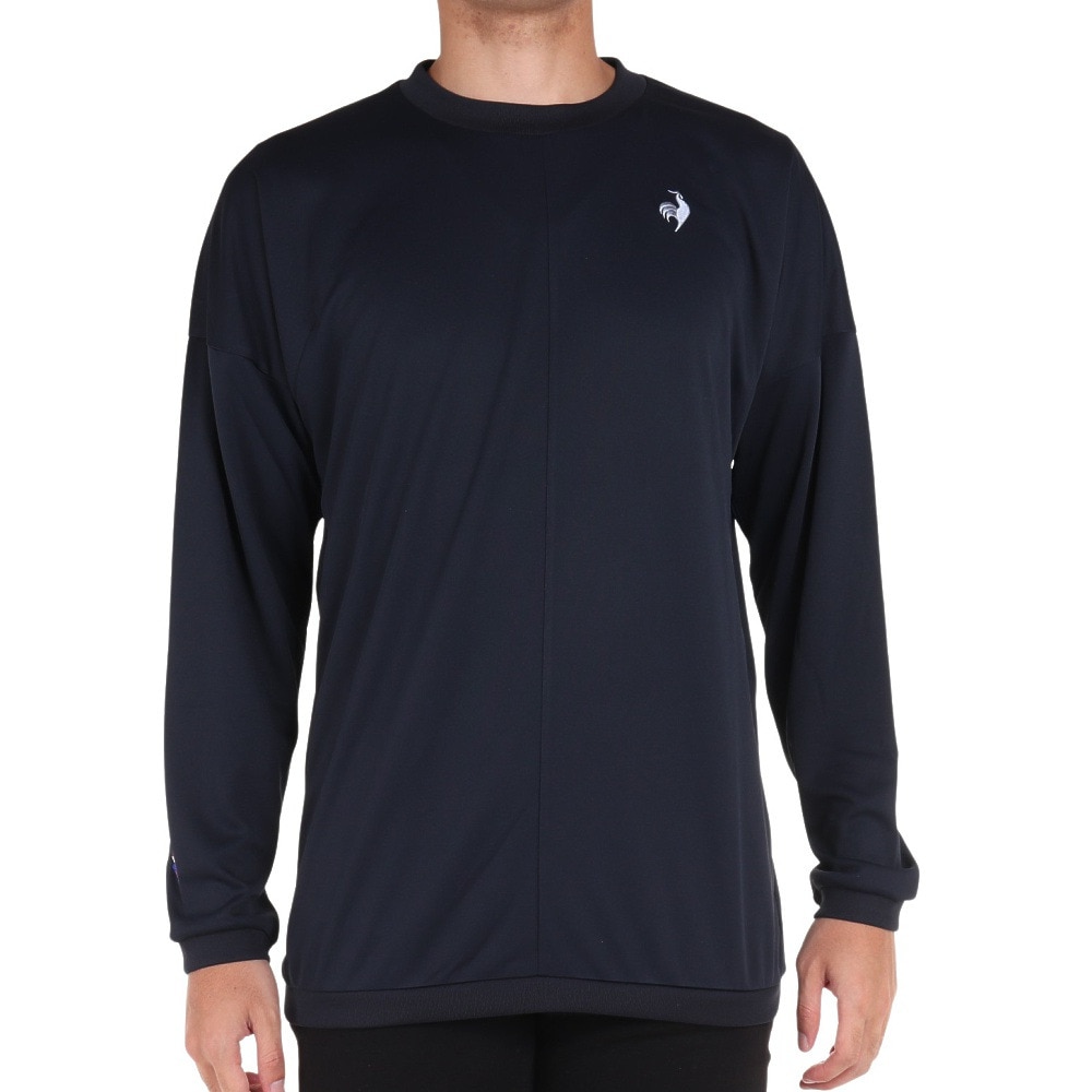 ルコックスポルティフ（lecoqsportif）（メンズ）テニスウェア プリントロングスリーブシャツ QMMWJB03 NV UVカット