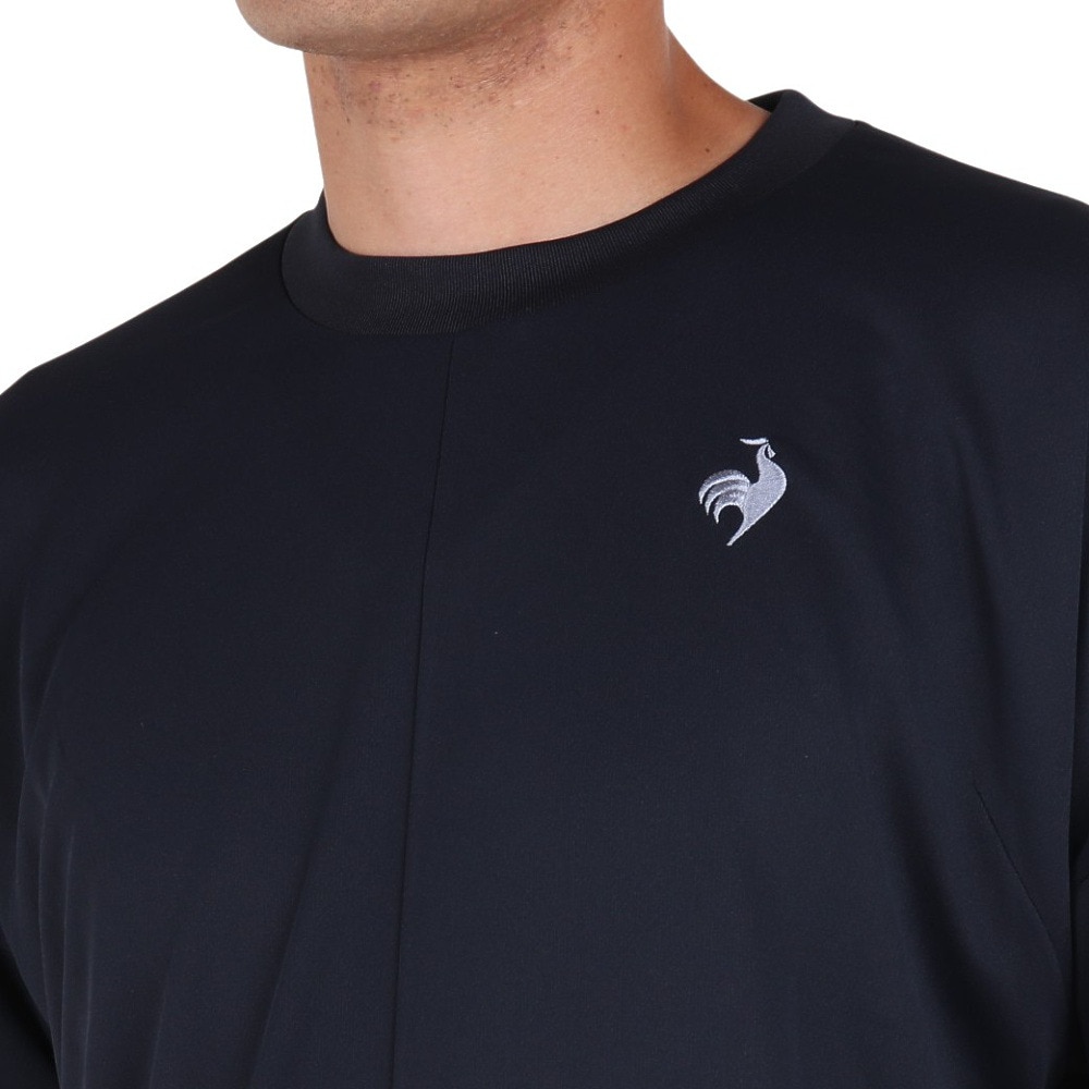 ルコックスポルティフ（lecoqsportif）（メンズ）テニスウェア プリントロングスリーブシャツ QMMWJB03 NV UVカット