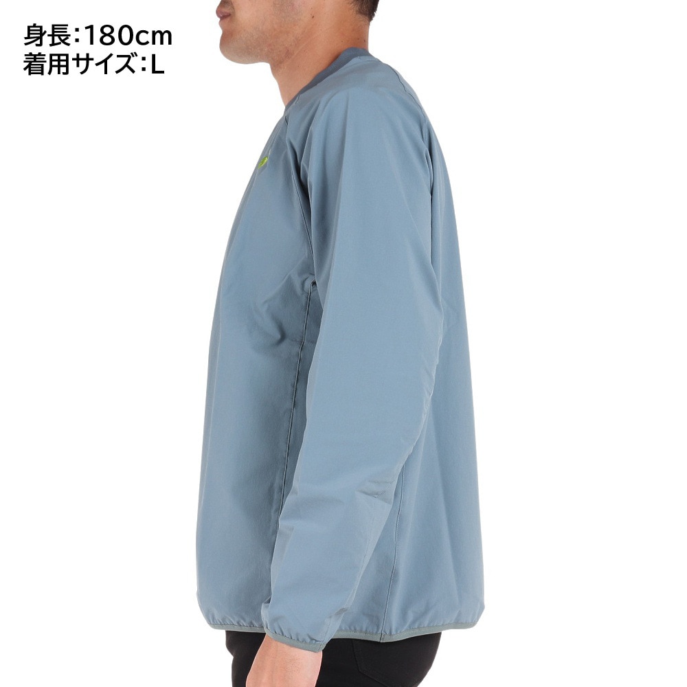 ルコックスポルティフ（lecoqsportif）（メンズ）テニスウェア ロングスリーブウーブンシャツ QTMWJB20 BL