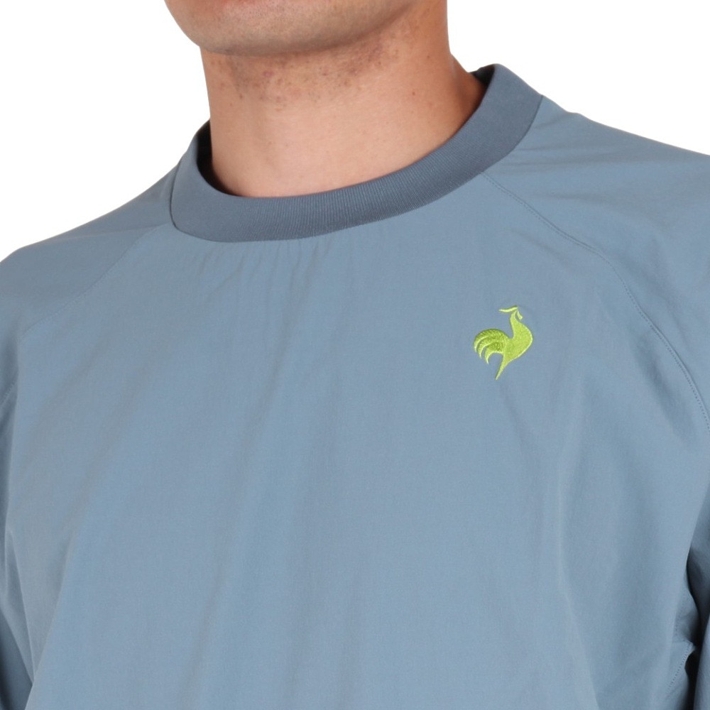 ルコックスポルティフ（lecoqsportif）（メンズ）テニスウェア ロングスリーブウーブンシャツ QTMWJB20 BL