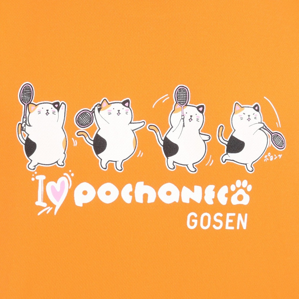 ゴーセン（GOSEN）（メンズ、レディース）テニスウェア ぽちゃネコ 長袖Tシャツ J23P0821M