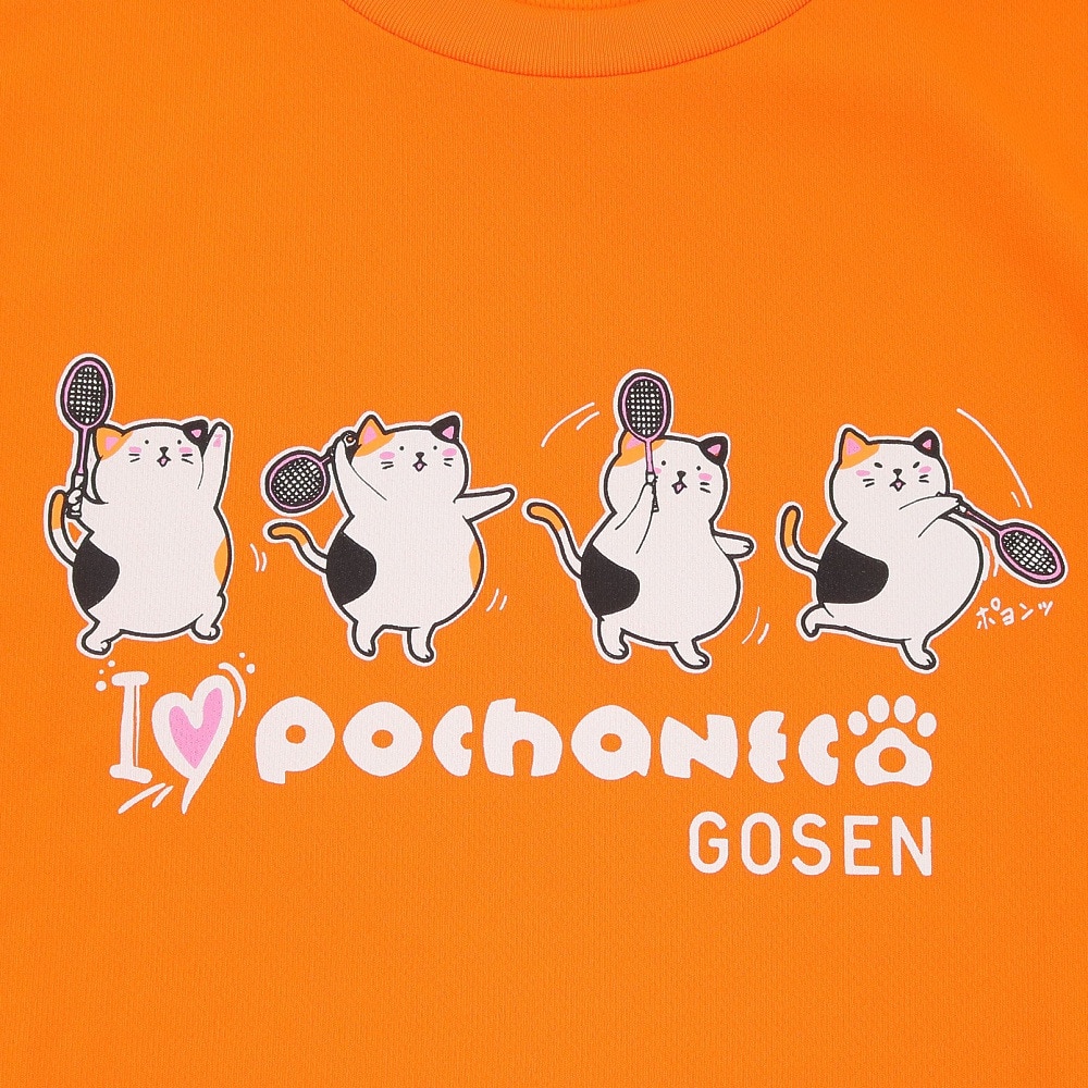 ゴーセン（GOSEN）（メンズ、レディース）テニスウェア ぽちゃネコ 長袖Tシャツ J23P0821SS
