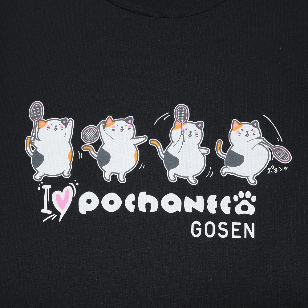 ゴーセン（GOSEN）（メンズ、レディース）テニスウェア ぽちゃネコ 長袖Tシャツ J23P0839M
