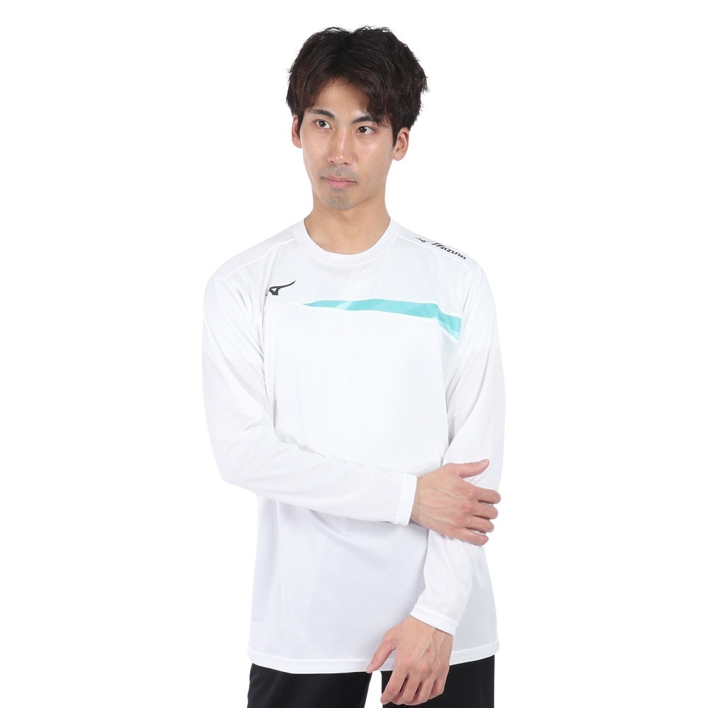 ミズノ（MIZUNO）（メンズ、レディース）テニスウェア 長袖 プラクテイスシャツ 62JAA51001 速乾
