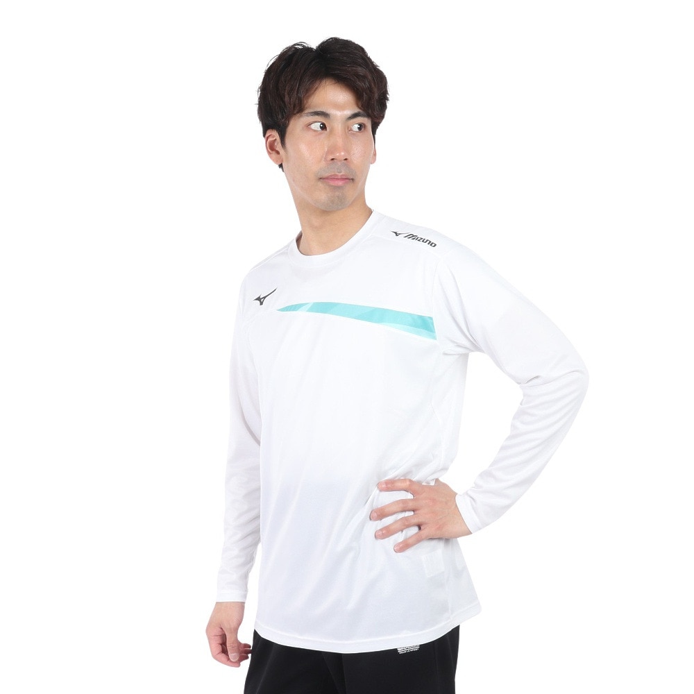 ミズノ（MIZUNO）（メンズ、レディース）テニスウェア 長袖 プラクテイスシャツ 62JAA51001 速乾