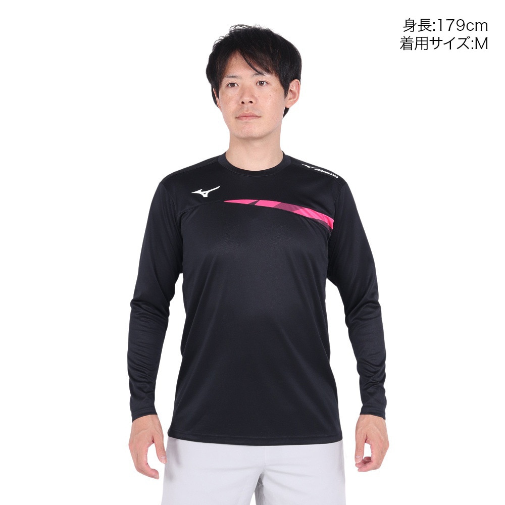 ミズノ（MIZUNO）（メンズ、レディース）テニスウェア 長袖 プラクテイスシャツ 62JAA51009 速乾