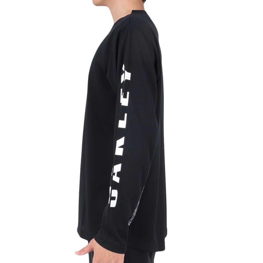 オークリー（OAKLEY）（メンズ）テニスウェア Slant Logo Print 長袖Tシャツ 8.0 FOA405835-02E