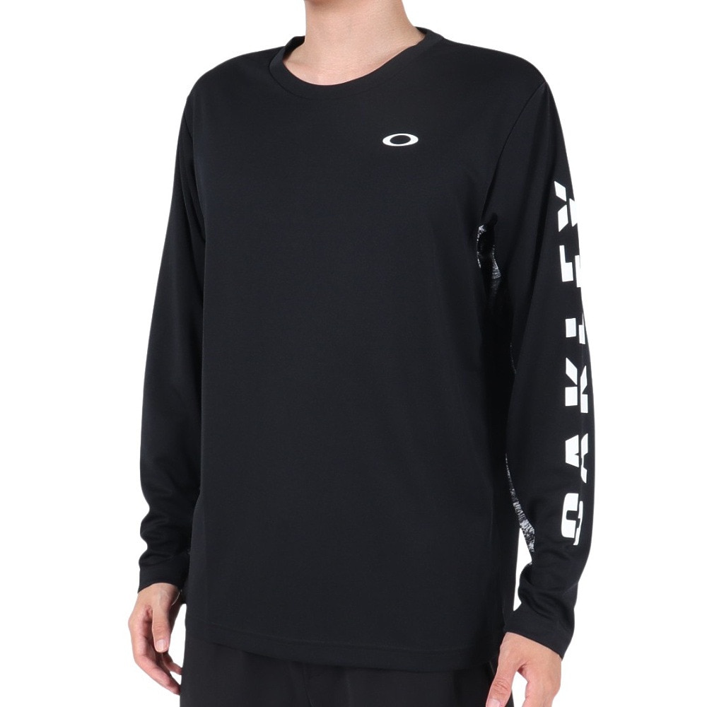 オークリー（OAKLEY）（メンズ）テニスウェア Slant Logo Print 長袖Tシャツ 8.0 FOA405835-02E