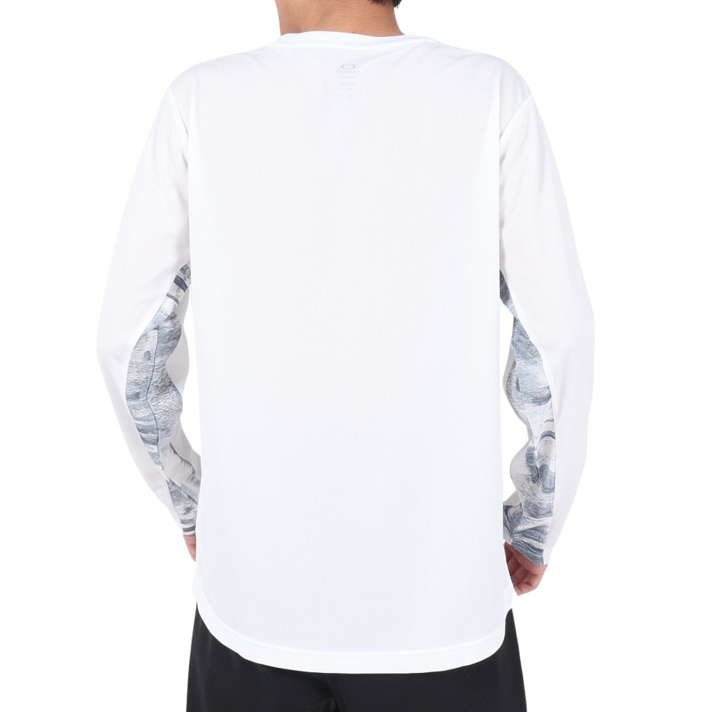 オークリー（OAKLEY）（メンズ）テニスウェア Slant Logo Print 長袖Tシャツ 8.0 FOA405835-100