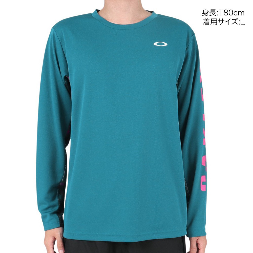 オークリー（OAKLEY）（メンズ）テニスウェア Slant Logo Print 長袖Tシャツ 8.0 FOA405835-61D