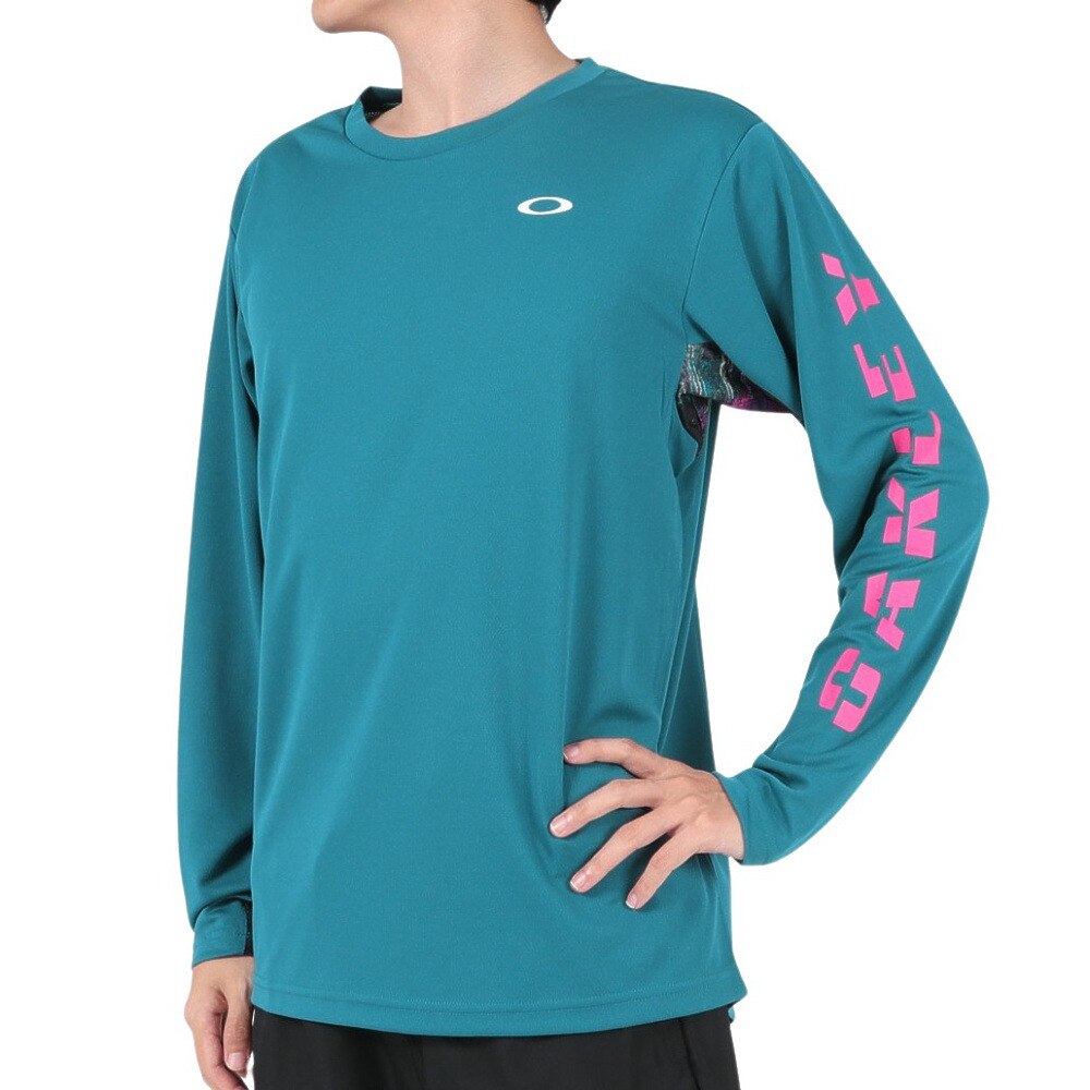 オークリー（OAKLEY）（メンズ）テニスウェア Slant Logo Print 長袖Tシャツ 8.0 FOA405835-61D
