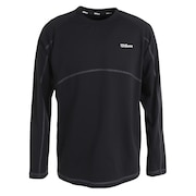 ウイルソン（Wilson）（メンズ）テニスウェア クルーネック長袖Tシャツ 443206-BK