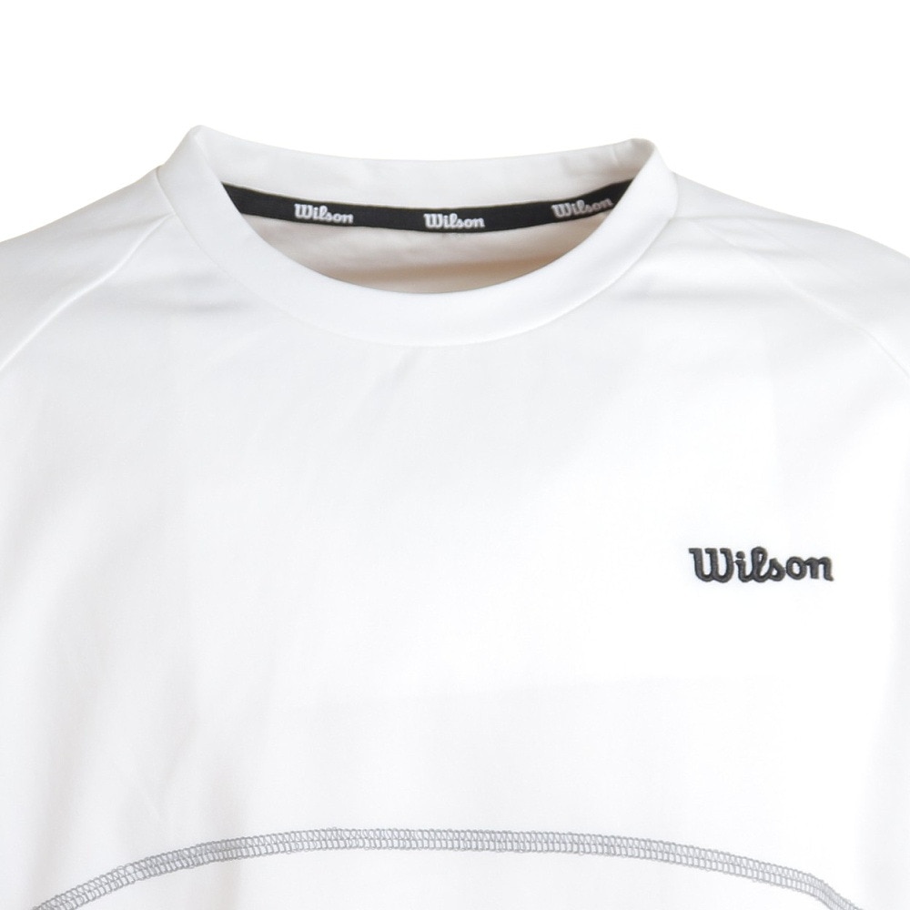 ウイルソン（Wilson）（メンズ）テニスウェア クルーネック長袖Tシャツ 443206-WT