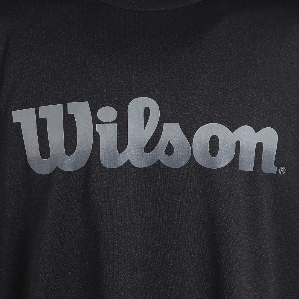ウイルソン（Wilson）（メンズ）テニスウェア クルーネック長袖Tシャツ 443212-BK 速乾