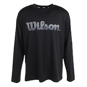 ウイルソン（Wilson）（メンズ）テニスウェア クルーネック長袖Tシャツ 443212-BK