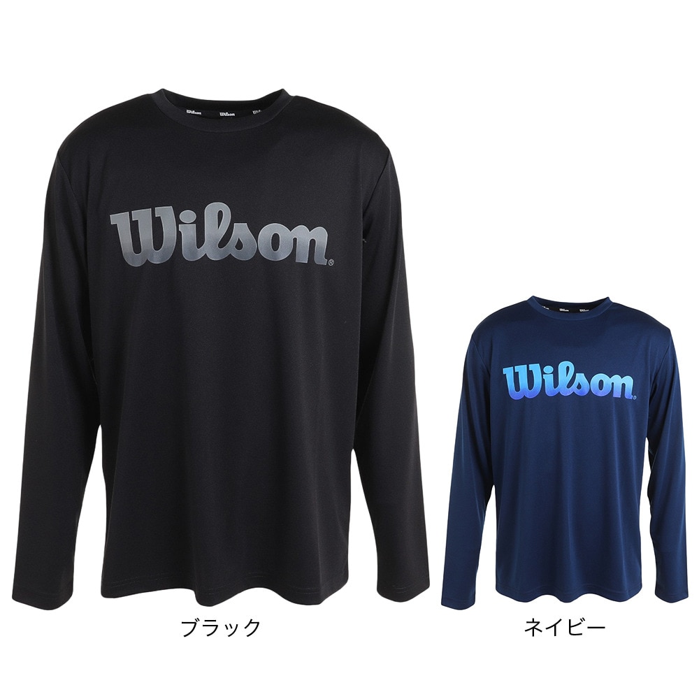ウイルソン（WILLSON）（メンズ）テニスウェア クルーネック長袖Tシャツ 443212-NV