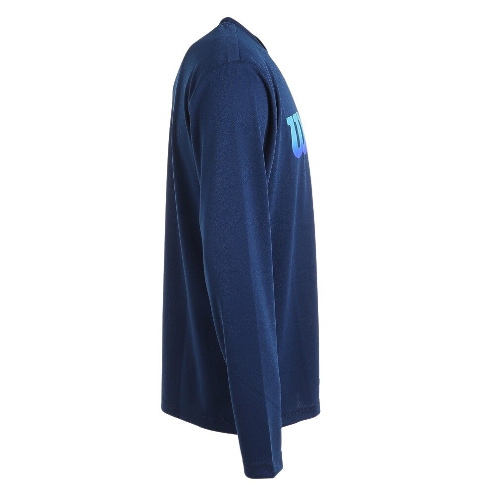 ウイルソン（WILLSON）（メンズ）テニスウェア クルーネック長袖Tシャツ 443212-NV