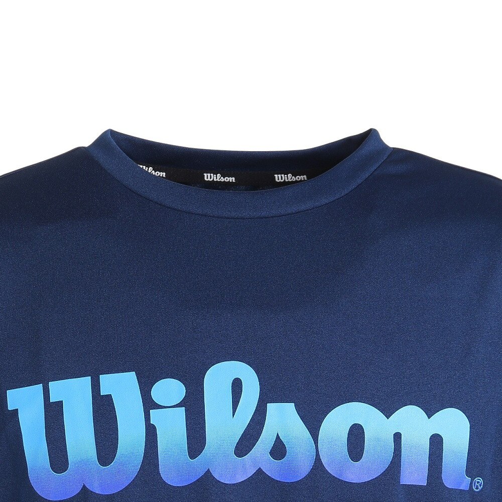 ウイルソン（Wilson）（メンズ）テニスウェア クルーネック長袖Tシャツ 443212-NV