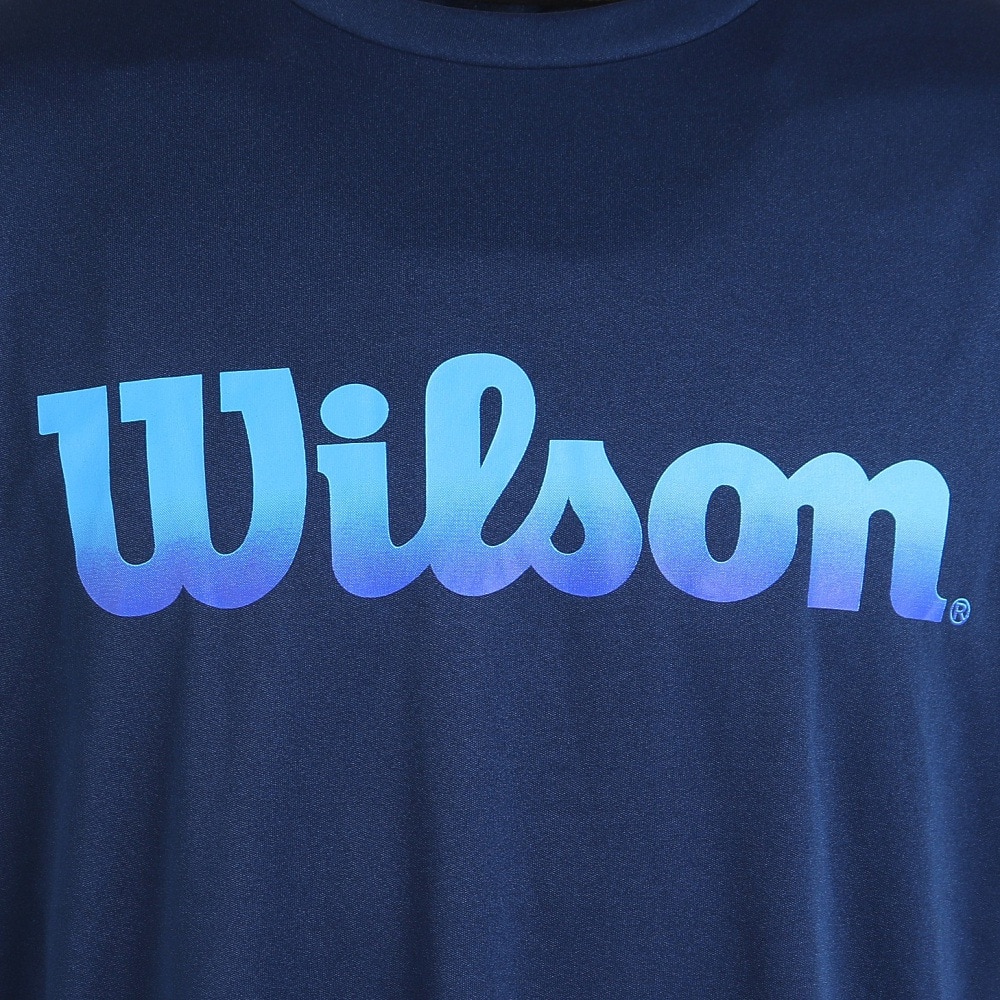 ウイルソン（Wilson）（メンズ）テニスウェア クルーネック長袖Tシャツ 443212-NV