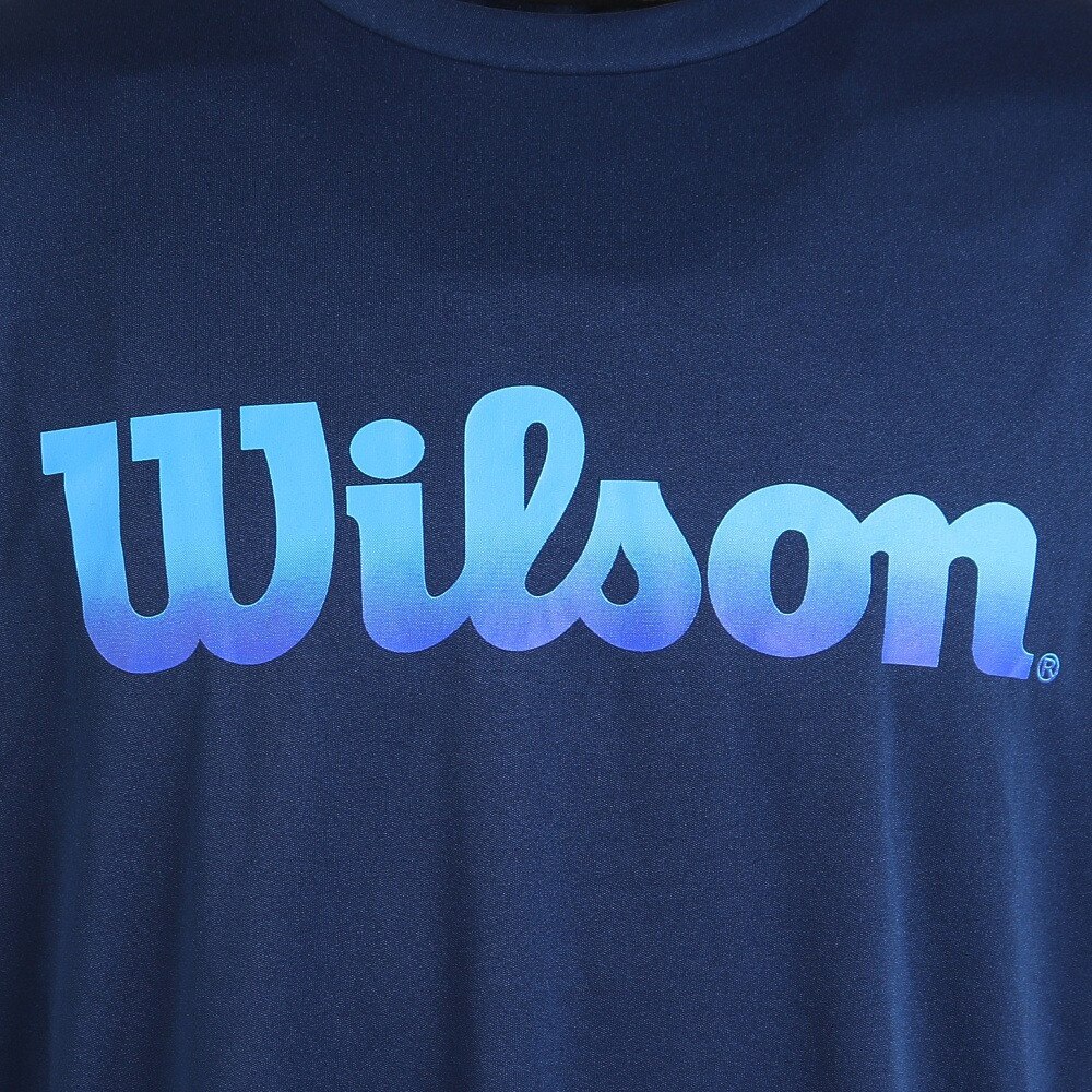 ウイルソン（WILLSON）（メンズ）テニスウェア クルーネック長袖Tシャツ 443212-NV