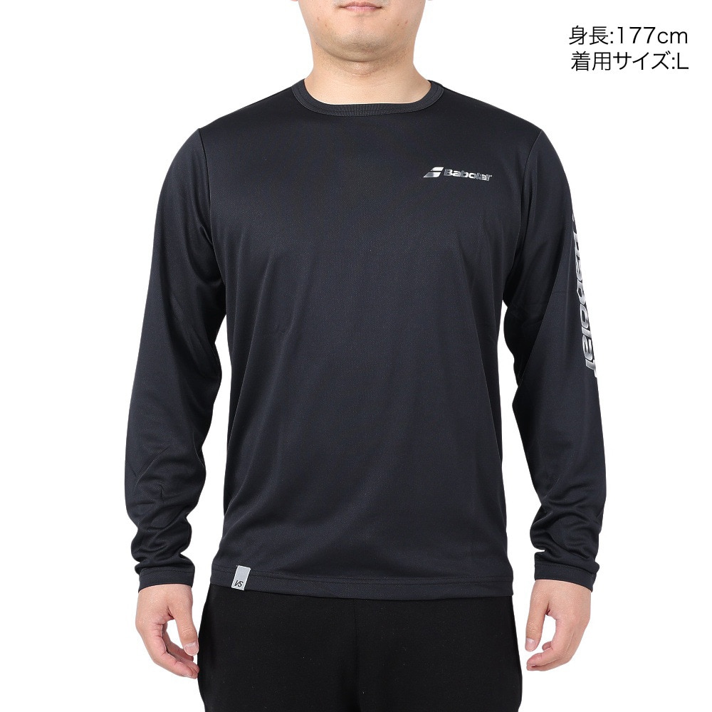 バボラ（BABOLAT）（メンズ）テニスウェア VS長袖Tシャツ BUP3550 BK00 速乾