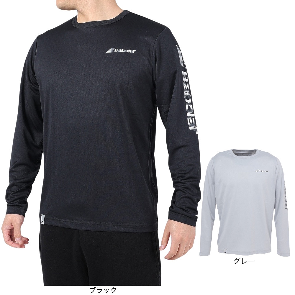 バボラ（BABOLAT）（メンズ）テニスウェア VS長袖Tシャツ BUP3550 BK00 速乾