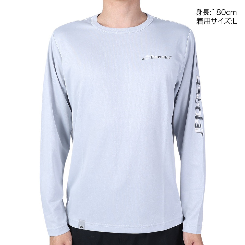 バボラ（BABOLAT）（メンズ）テニスウェア VS長袖Tシャツ BUP3550 GY00 速乾