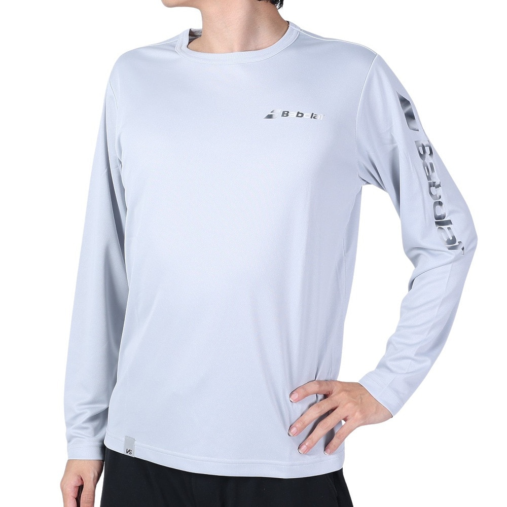 バボラ（BABOLAT）（メンズ）テニスウェア VS長袖Tシャツ BUP3550 GY00 速乾