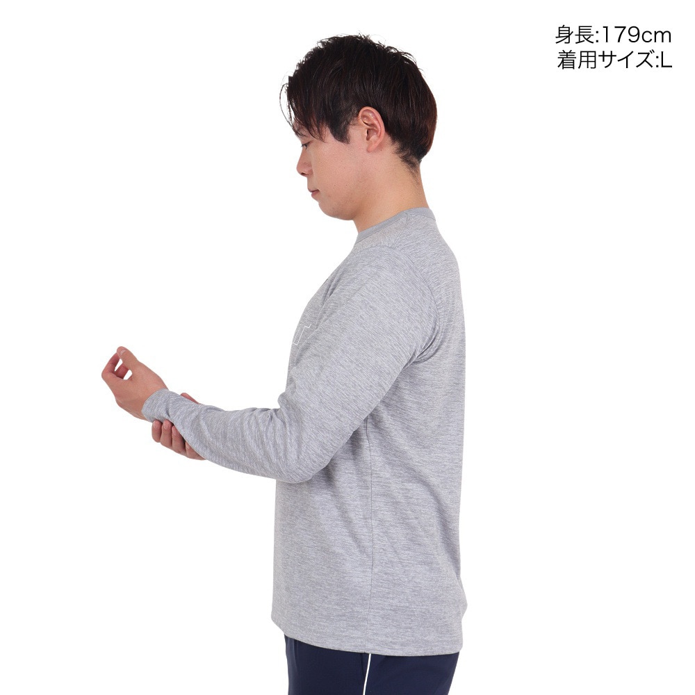 バボラ（BABOLAT）（メンズ）テニスウェア ピュア長袖Tシャツ BUP3553 GY00 速乾