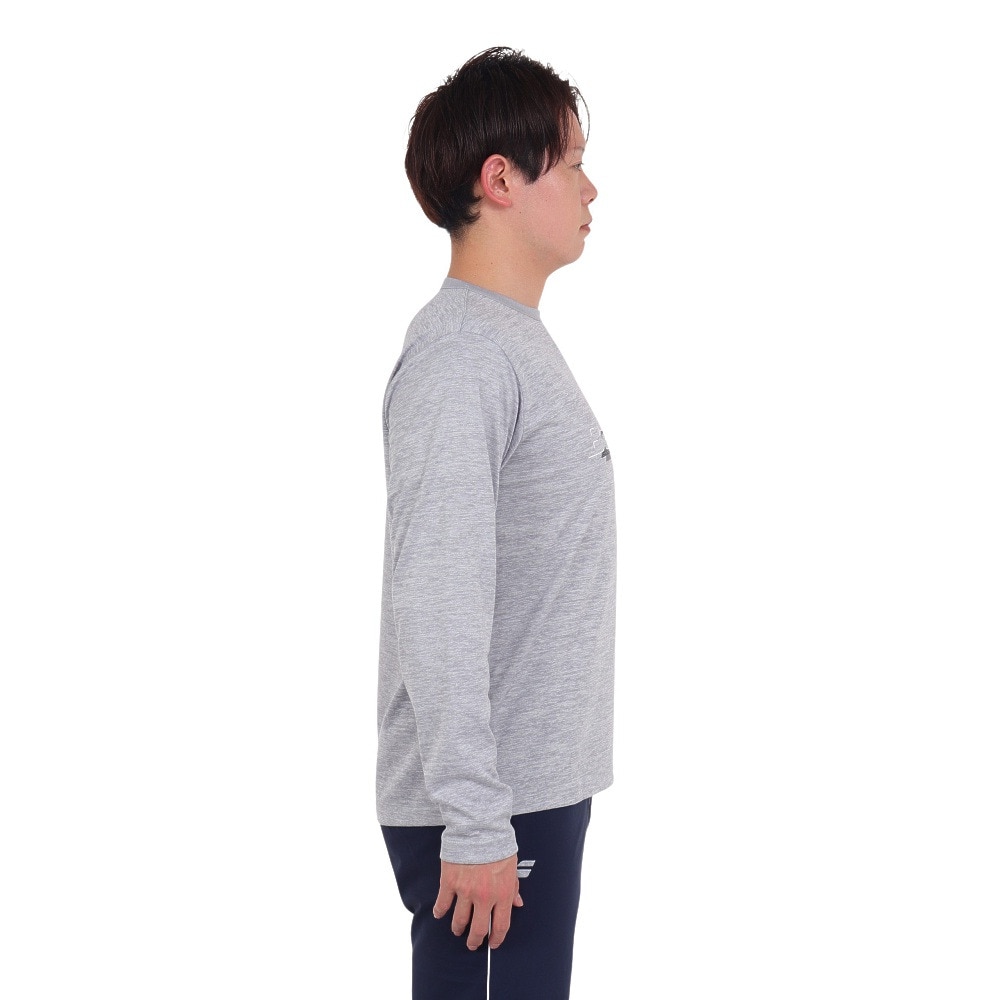 バボラ（BABOLAT）（メンズ）テニスウェア ピュア長袖Tシャツ BUP3553 GY00 速乾