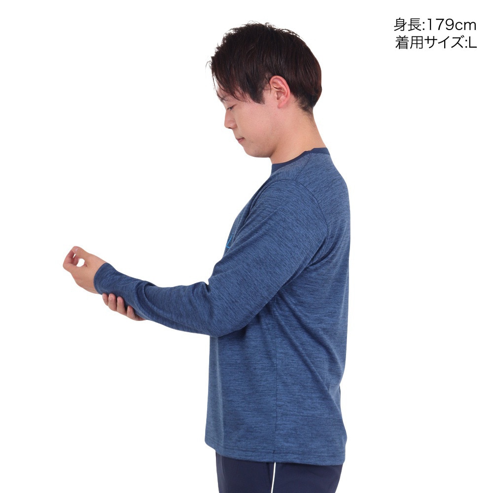 バボラ（BABOLAT）（メンズ）テニスウェア ピュア長袖Tシャツ BUP3553 NV00 速乾