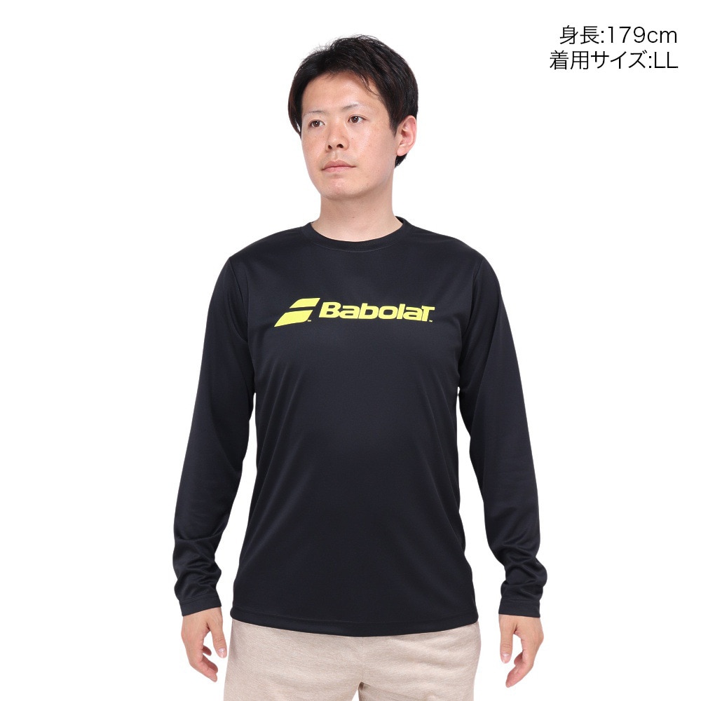 バボラ（BABOLAT）（メンズ）テニスウェア クラブ ロングスリーブ シャツ BUP4510C BK00